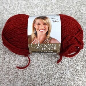 Lion Brand Vanna's Choice Acrylic Yarn Brick Red 133 Medium 4 Worsted 170 Yards